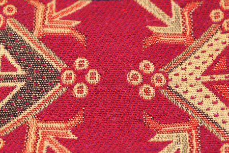 Colorful fabric background closeup picture.の写真素材