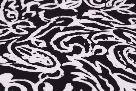 Black and white fabric background closeup picture.