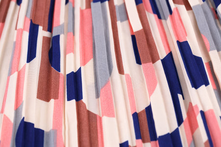 Colorful striped fabric as a background.