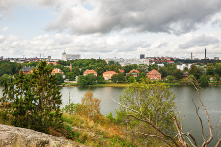 Stockholm city view from Djurgarden island.の写真素材