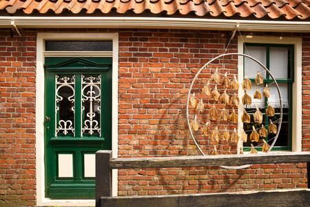 Fish outdoor drying on the sun in the traditional Dutch fisherman village museum (Zuiderzeemuseum).のeditorial素材