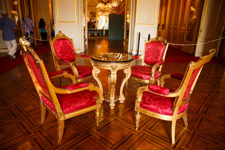 Brussels, Belgium-August 13, 2015-The interior of the Royal Palace.のeditorial素材