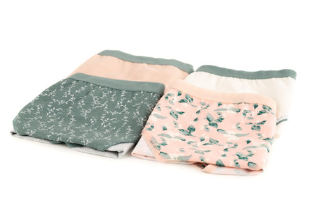 Colorful panties isolated on white background.