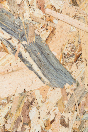 Wooden oriented strand board texture as a background.の写真素材