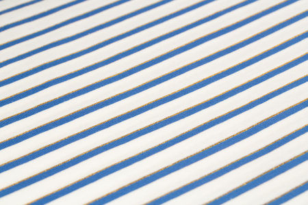 Blue and white fabric texture with pattern as a background.の写真素材