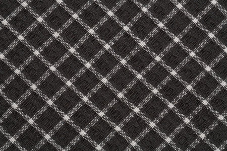 Black and white kitchen towel texture as a background, horizontal picture.