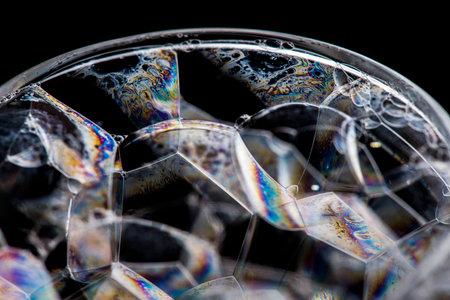 soap bubbles macro. Art styleの写真素材