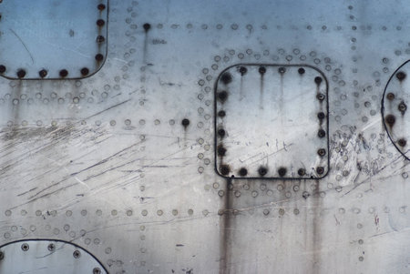 texture fuselage damaged aircraftの写真素材