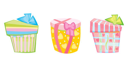 Three gift boxes.のイラスト素材