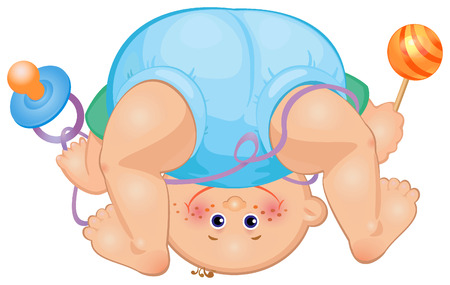 Funny baby boyのイラスト素材