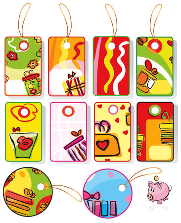 Shopping  creative labelsのイラスト素材