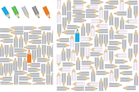 Concept illustration of color pencils on paper. のイラスト素材