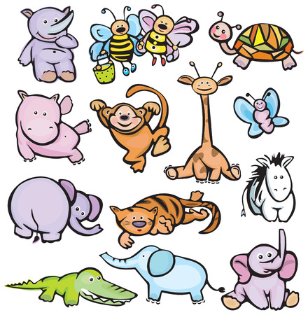 Cute animalsのイラスト素材