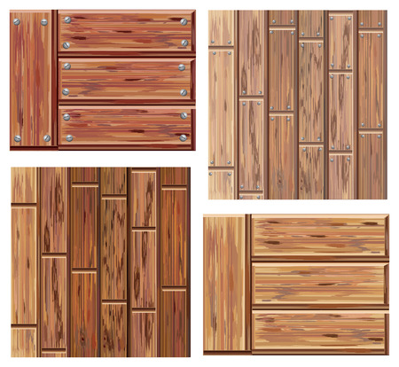 wooden elementsのイラスト素材