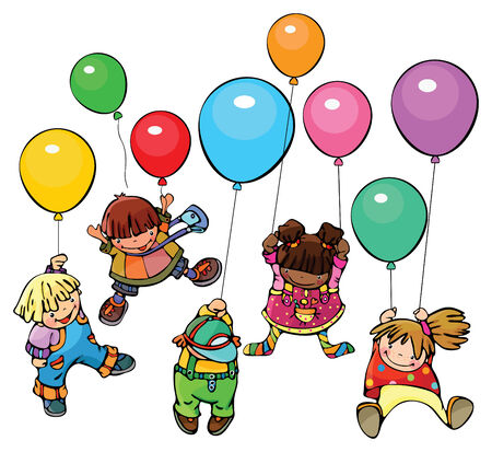 Happy kids のイラスト素材