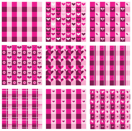 Seamless valentine pattern, pink colors のイラスト素材