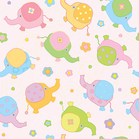 Cute background , small baby elephants のイラスト素材