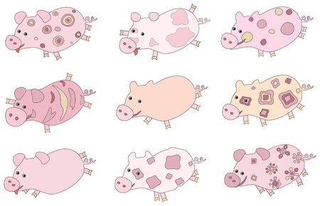 Cute pigletsのイラスト素材