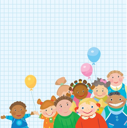 Happy kids for school design. のイラスト素材