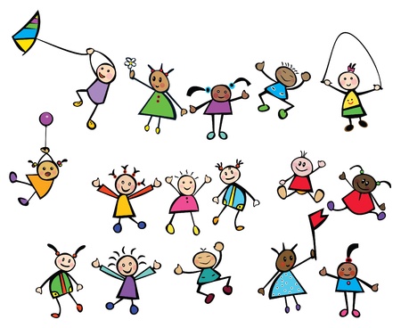 Happy kids. のイラスト素材