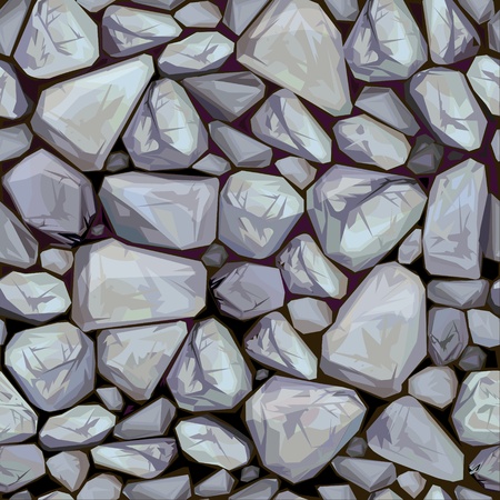 Vector seamless texture of stones in grey colors. のイラスト素材