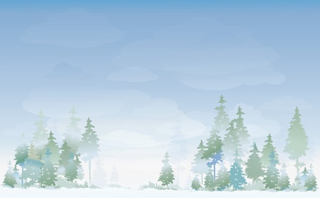 Winter landscapeのイラスト素材