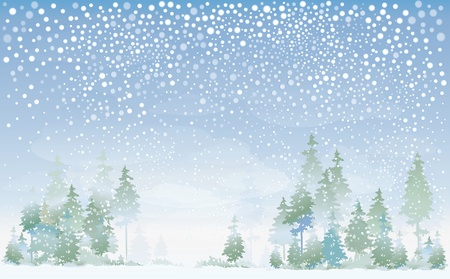 Winter landscapeのイラスト素材
