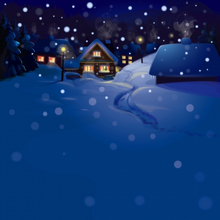 winter landscape  Merry Christmas  のイラスト素材