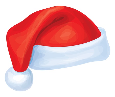 Vector of red Santa Claus hat  のイラスト素材