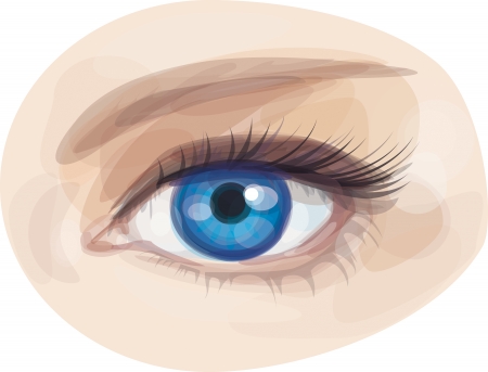  beautiful blue woman s eye のイラスト素材