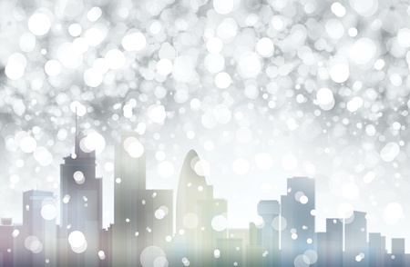 London snowy scene の写真素材