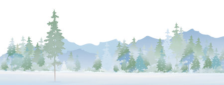Vector of winter landscape  のイラスト素材