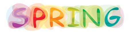 Vector spring colorful word のイラスト素材