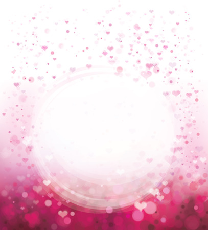 Vector pink background with hearts for Valentineのイラスト素材