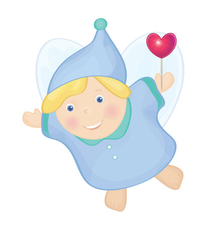 Vector  cute angel  cartoon   のイラスト素材
