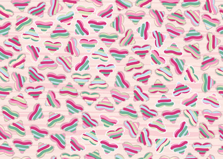 seamless hearts pattern のイラスト素材