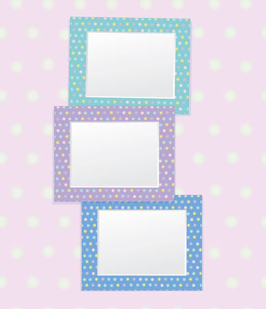 colorful empty photo frames.のイラスト素材