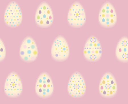 Vector seamless pattern of Easter eggs, blurred, soft  effect のイラスト素材