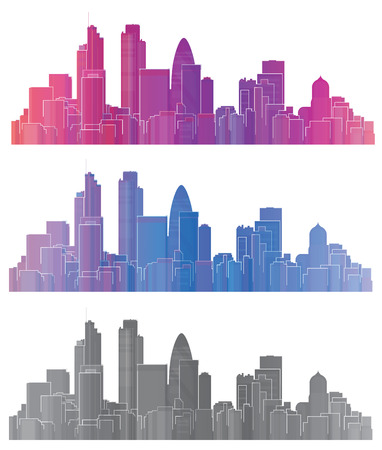 Vector colorful London city のイラスト素材