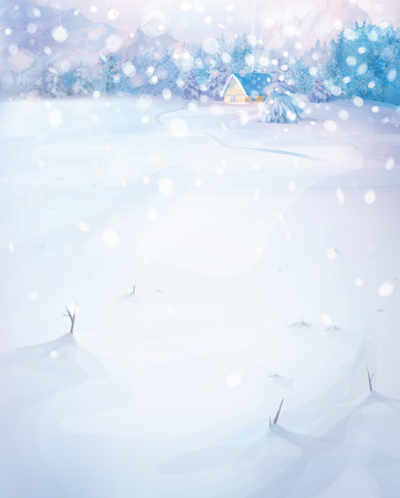 winter landscape.のイラスト素材