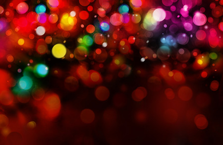 Colorful lights on red background. の写真素材