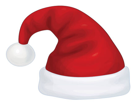 red Santa Claus hat. のイラスト素材