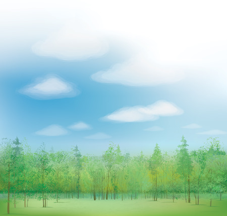 Vector nature landscape.のイラスト素材