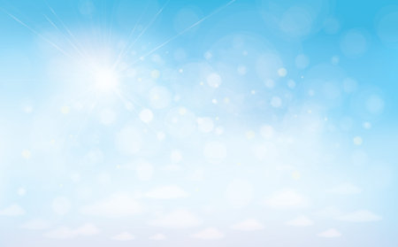 sunshine blue sky background.のイラスト素材