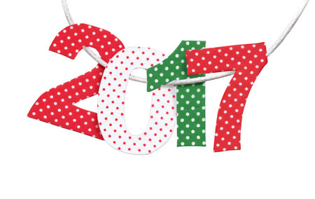Handmade New Year 2017 numbers.