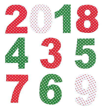 Fabric numbers isolated.の写真素材