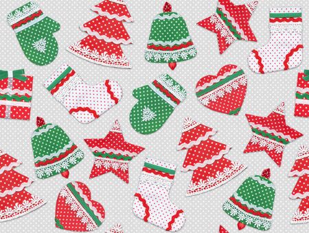 Handmade Christmas symbols seamless pattern.の写真素材