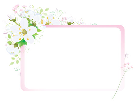 Vector  floral  frame.のイラスト素材