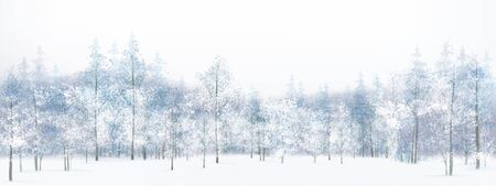 Vector winter  forest background.のイラスト素材
