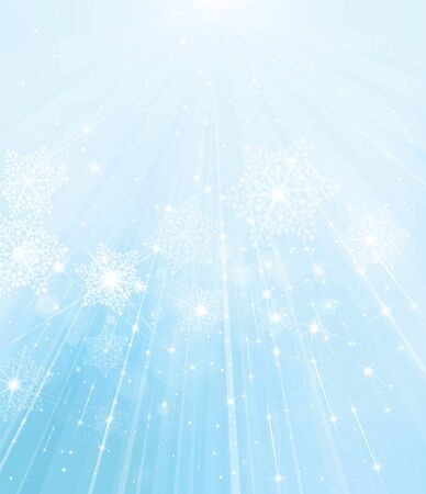 Vector blue snowflakes background for Christmas design.のイラスト素材